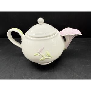 Beautiful Teleflora Pink Morning Glory Lily Spout Ceramic Teapot Philippines